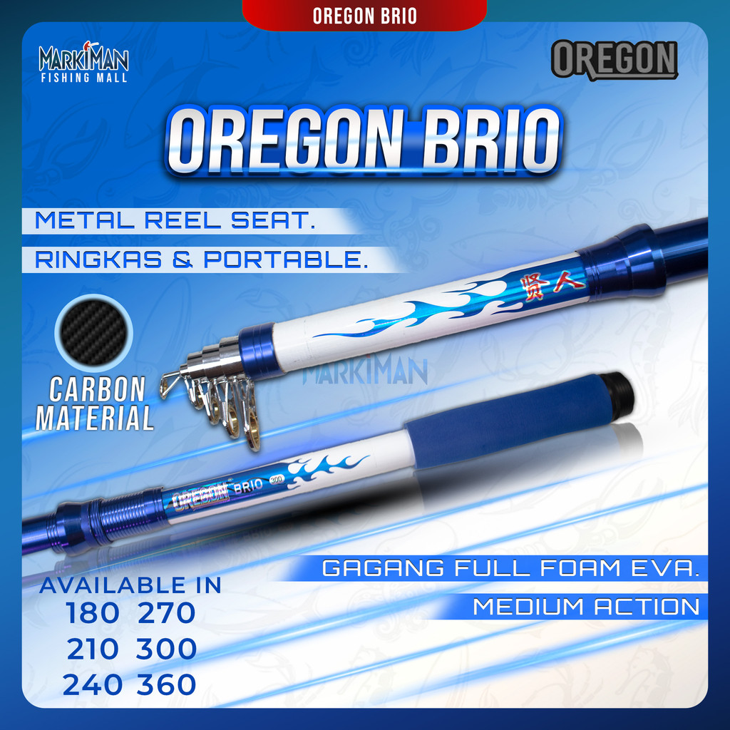 Joran Pancing  Antena Telescopic Brio Oregon 180 210 240 270 300 360 Joran Kuat