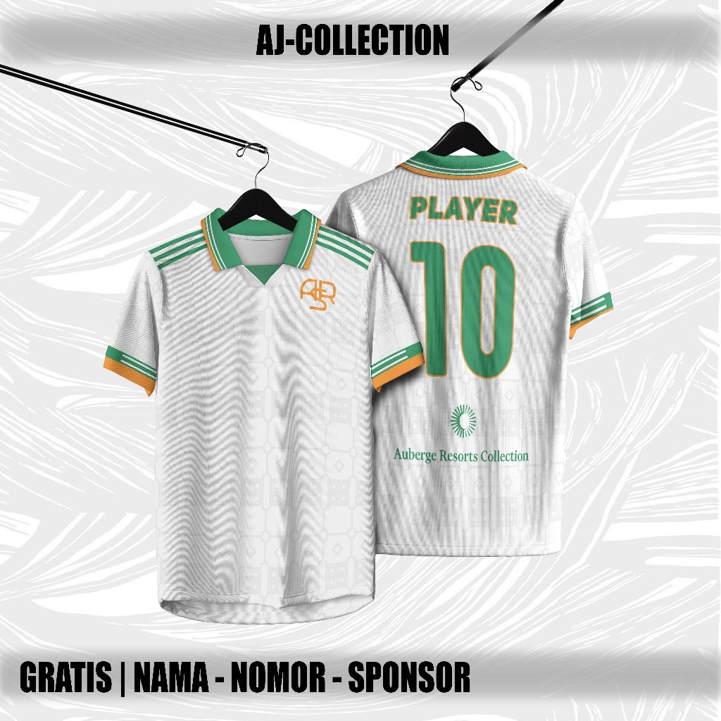 Jersey Bola Fans As Roma Putih Gratis Custom nama dan nomor UF