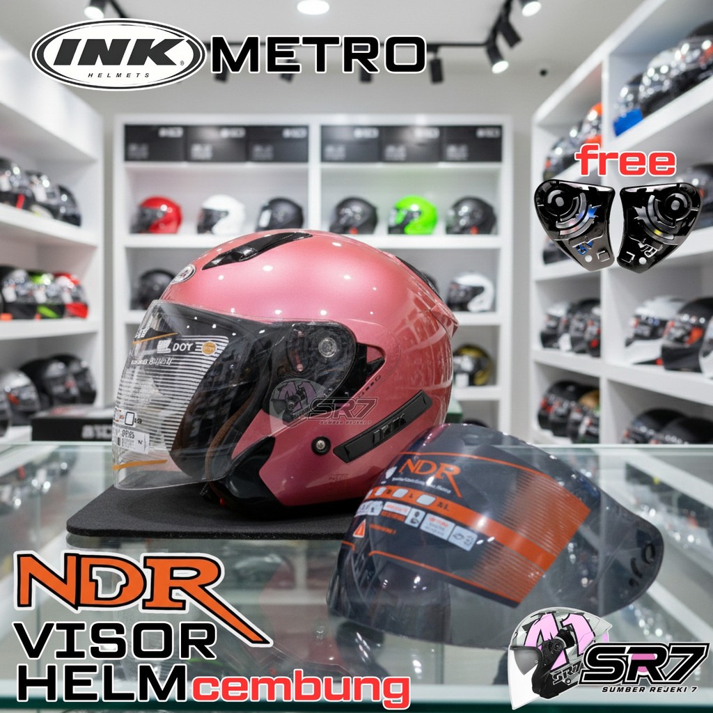 Kaca Helm INK METRO Visor Helmet CEMBUNG venom open ink centro 2 metro2 NDR helmet iridium murah