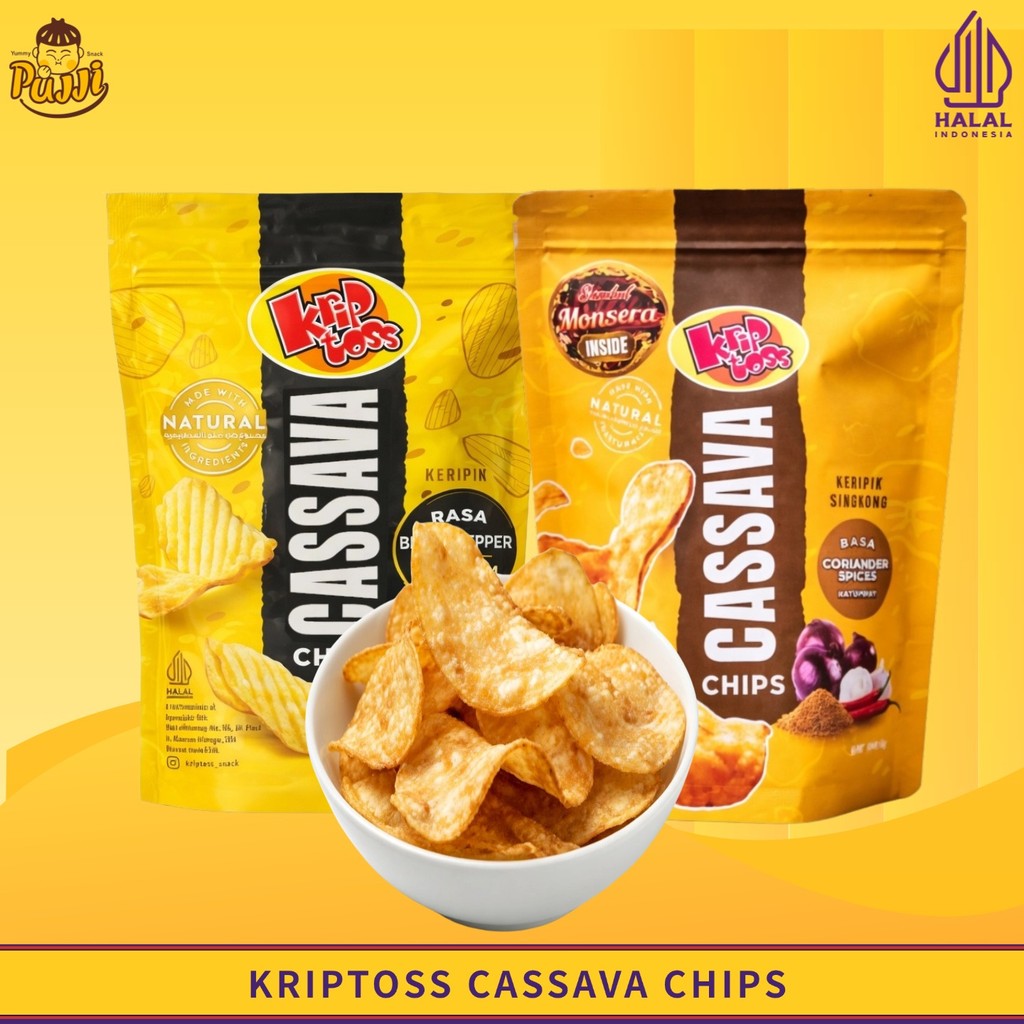 KRIPTOS Cassava Chips | Keripik Singkong bumbuh asli indonesia