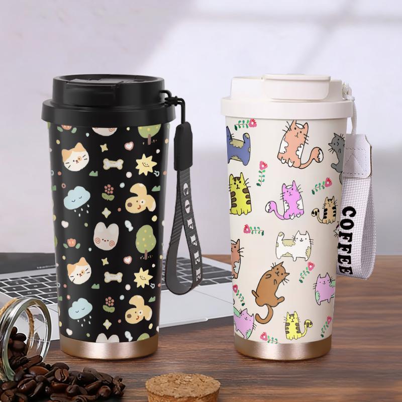 Tumbler Hewan Kecil Stainless Steel CUP 500 ML Termos Kopi Gelas Vacum Tahan Panas Dingin Botol Minu