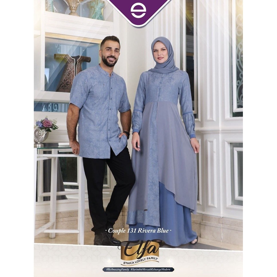 COUPLE 131 RIVERA BLUE ETHICA KAHFI 192 RIVERA BLUE GAMIS ELEGAN KAGUMI ELEGAN 232 RIVERA BLUE