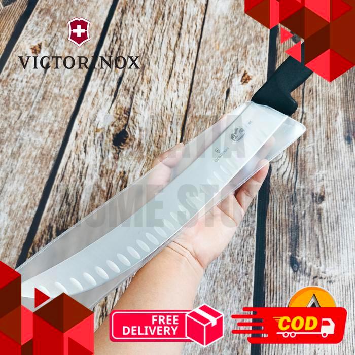 Pisau Butcher knife victorinox granton cimeter fluted 25 cm original swiss 5.7323.25 - 5.7323.31 -al