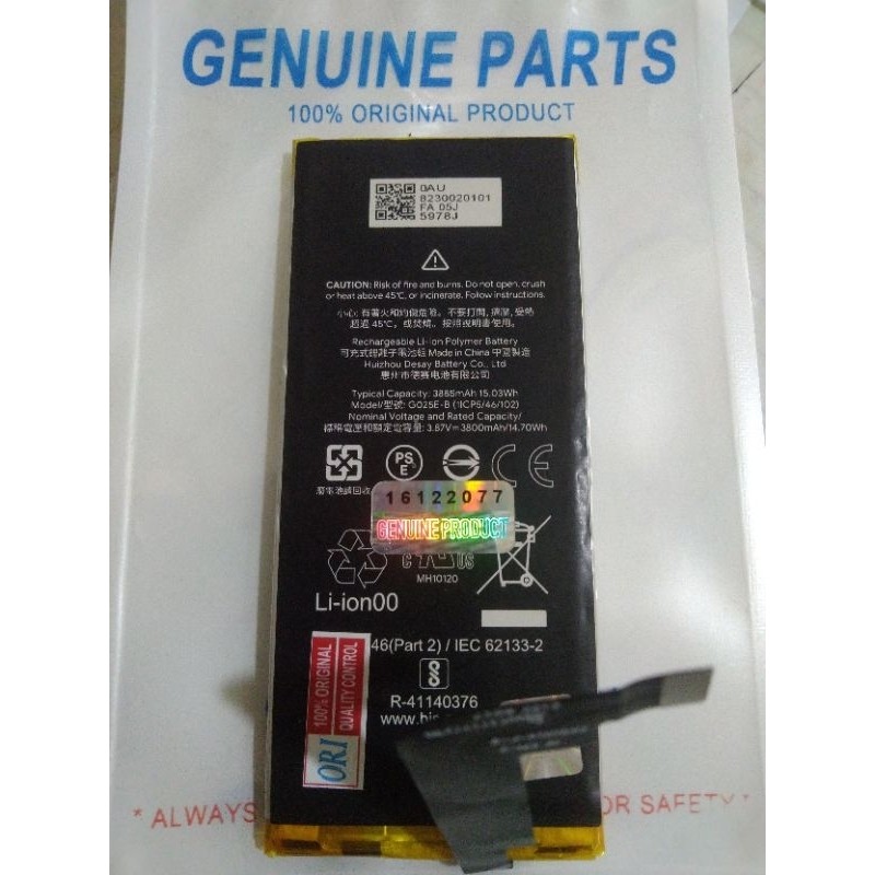GoPix G025E-B Original 100% GENUINE Battery Batre Baterai GoPix Pixel 4A 5G
