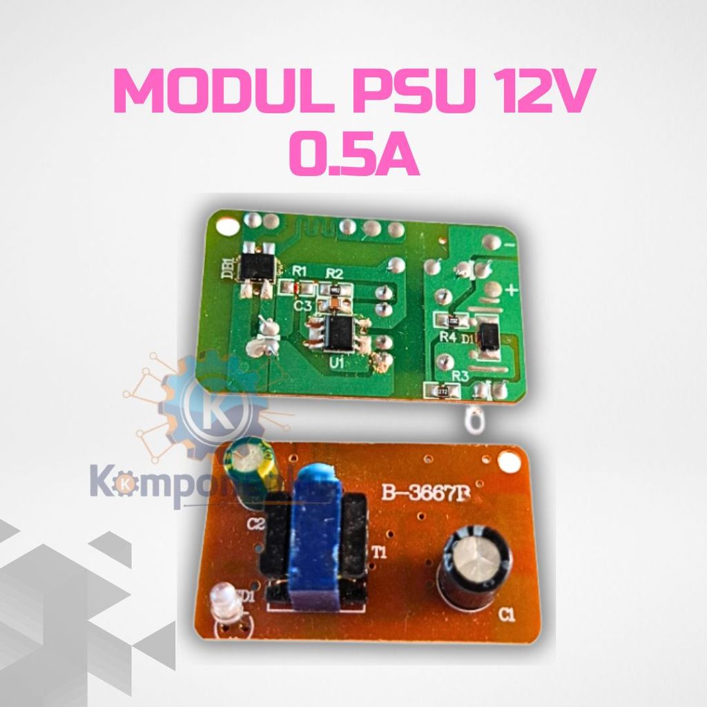 Kit Power Supply SMPS 12V 500mA Modul PSU 12VDC 0.5A Input AC 220V Untuk Project Elektronik