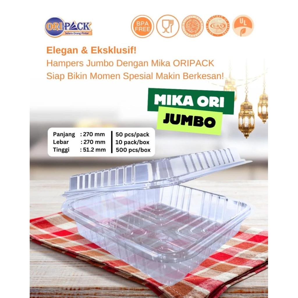 MIKA PLASTIK KUE JUMBO / MIKA KOTAK BESAR / BOX MIKA KUE BOLU BESAR ORIPACK