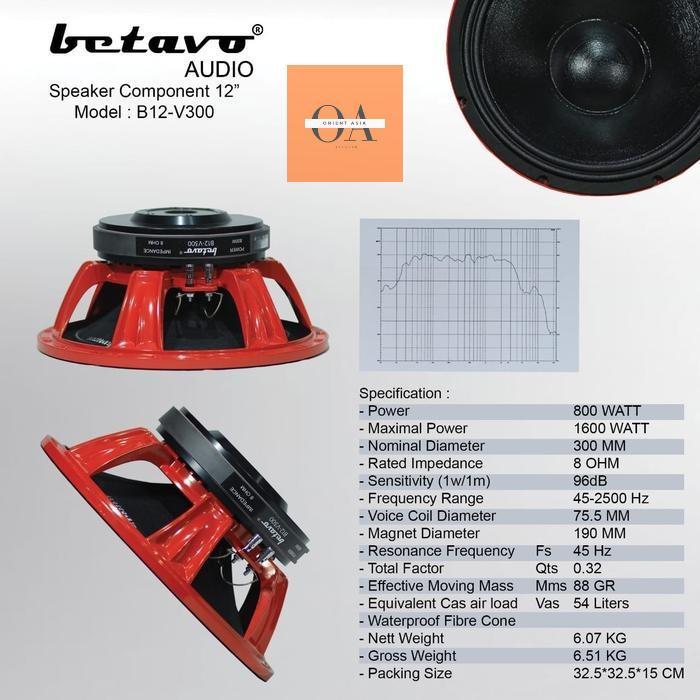 speaker betavo b12v300 original 12 inch Speaker Komponen Betavo B12 V300