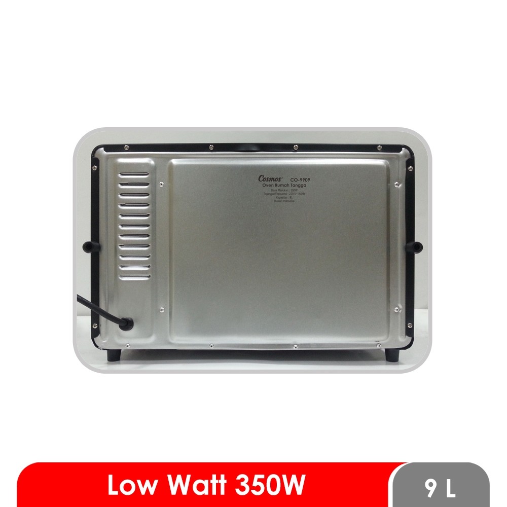 Cosmos CO9909W Oven Listrik 9L Low Watt 350W Elemen Pemanas Stainless Steel Atas Bawah Standard Seri