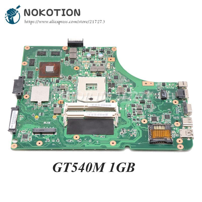 NOKOTION Laptop Motherboard For Asus K53S X53S A53S K53SV REV 2.3 PC Mainboard HM65 DDR3 GT540M Grap