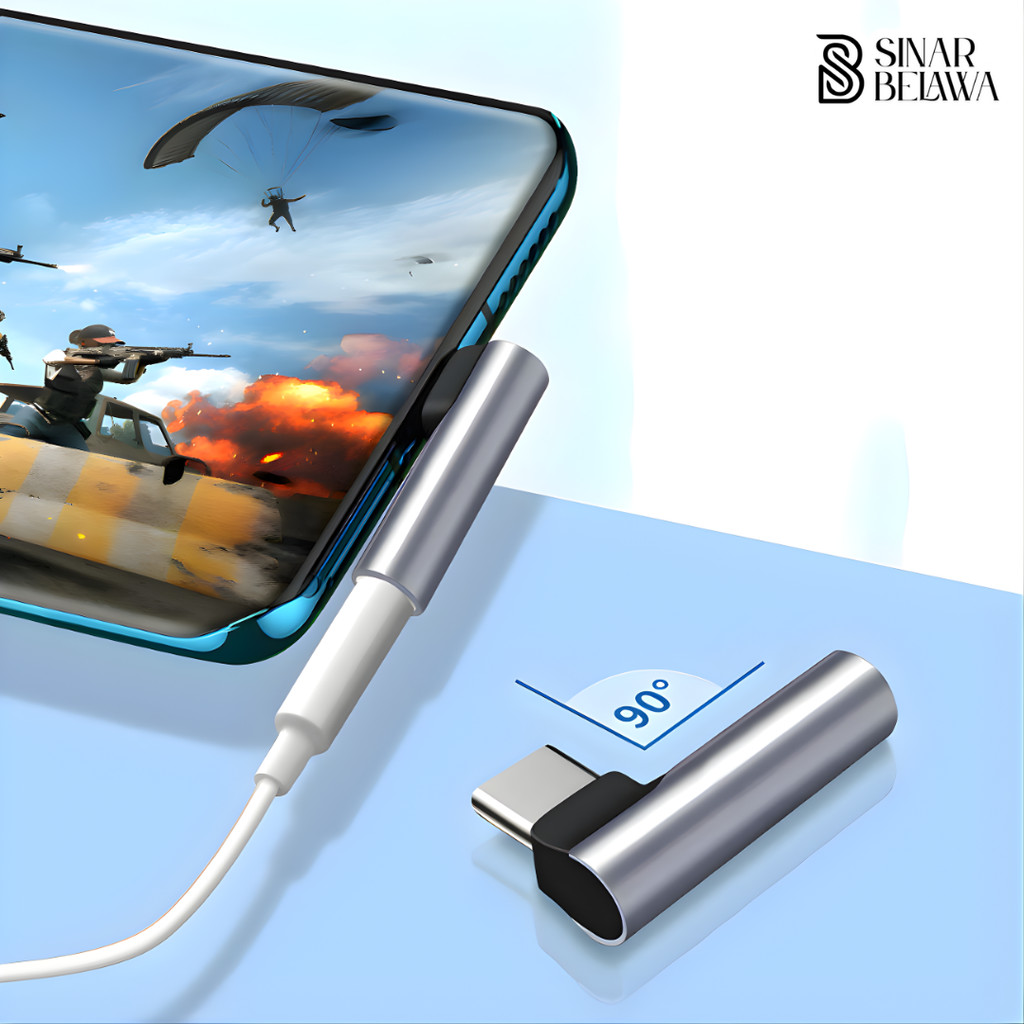 Earphone Adapter iPhone Lightning to 3.5mm L Shape DAC