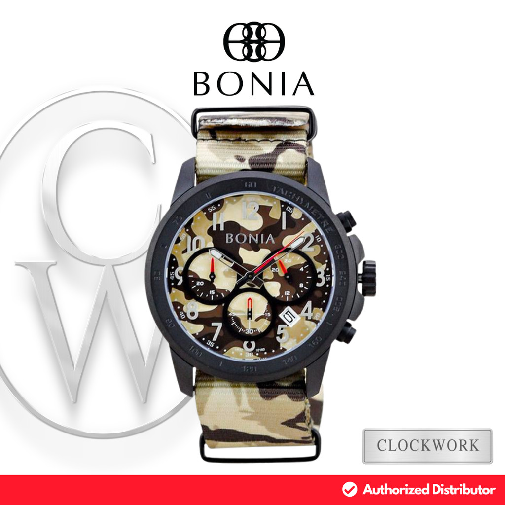 Jam Tangan Pria Bonia LA BNB10160 Karet Sporty Casual