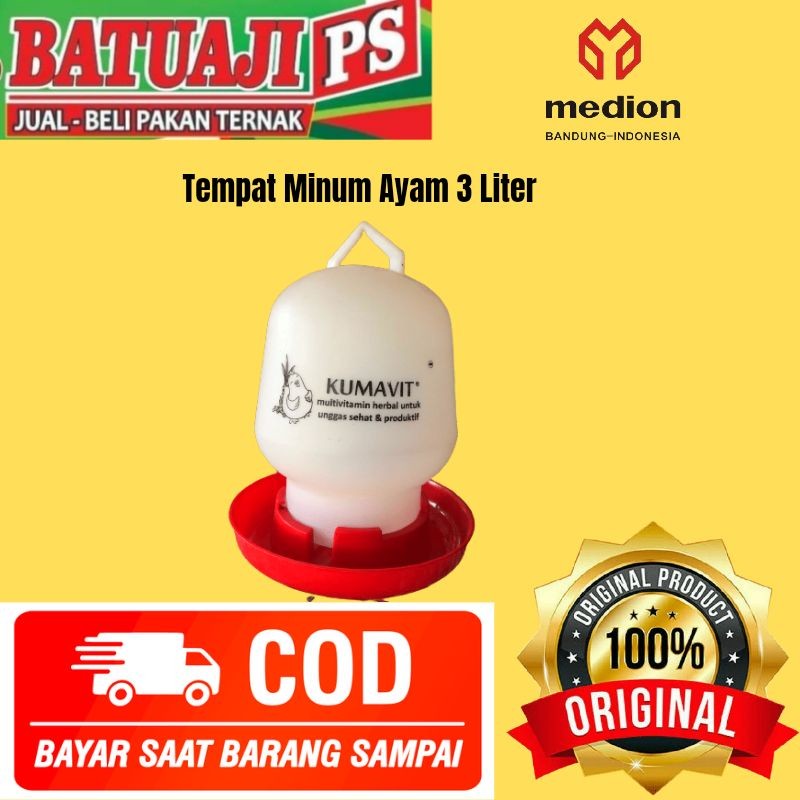 Tempat Minum Ayam 2&3 Liter Medion Plastik Kuat