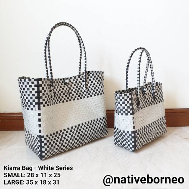 Kiarra Bag - Tas Anyaman Plastik Jumbo, Tas Plastik Ramah Lingkungan, Tas Pantai, Travel Bag Besar