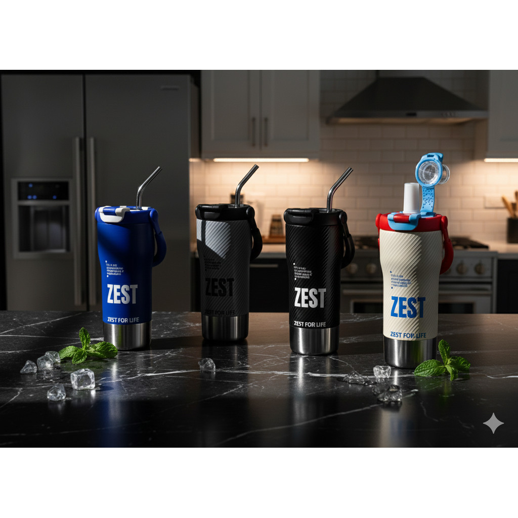 (EZ) Tumbler 2266 800ml/Botol Termos Olahraga (Sport Bottle) Insulasi Stainless Steel "ZEST"