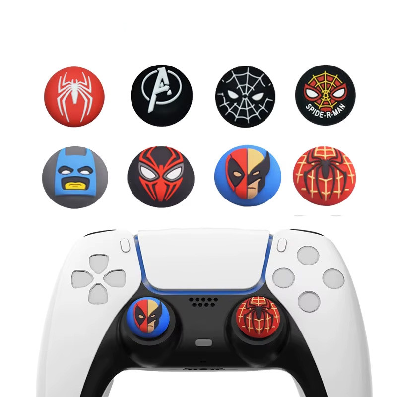New SpiderMan Deadpool Thumb Grip Cap Cover for Playstation PS5 PS4 Xbox Series Game Joystick Contro