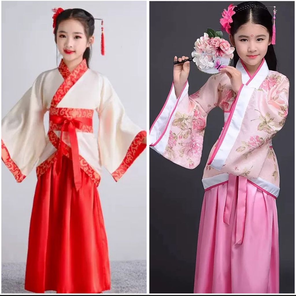 Baju Hanfu Anak Perempuan Kostum Tradisional China Chinese Ancient Dress Girl  Hanfu Dinasti Kuno Ba