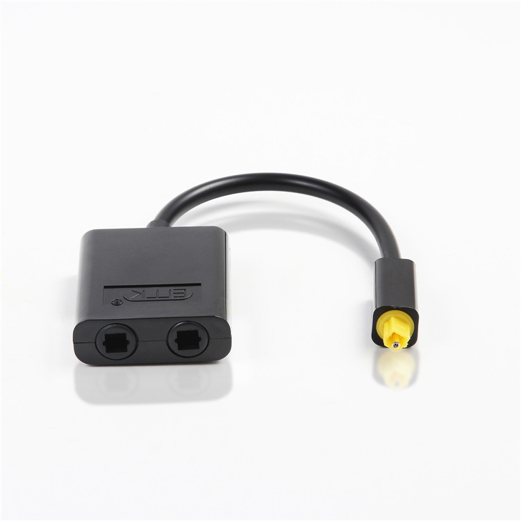 EMK SPDIF/Toslink Digital Optical Audio Toslink Splitter Cable SPDIF Optical Splitter Adapter