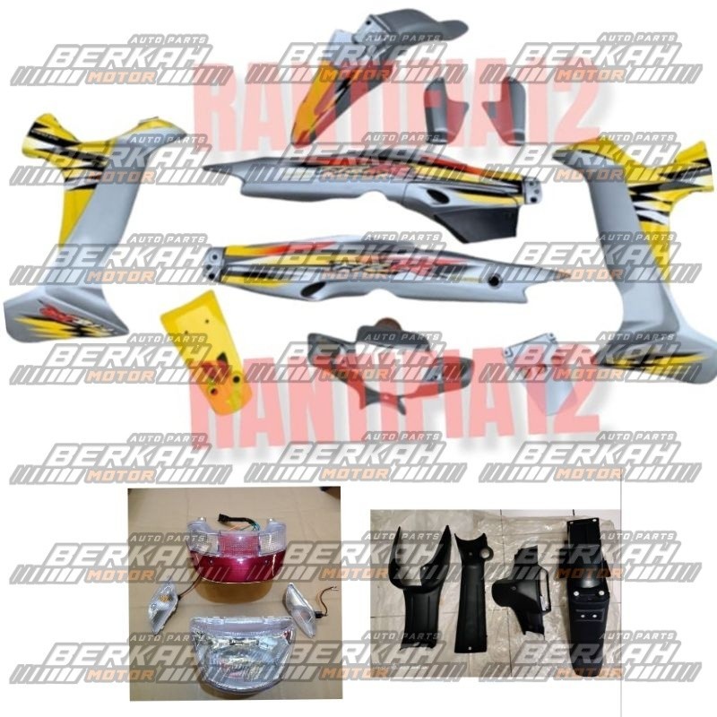 cover bodi Fizr full set bodi fiz r milenium silver kuning