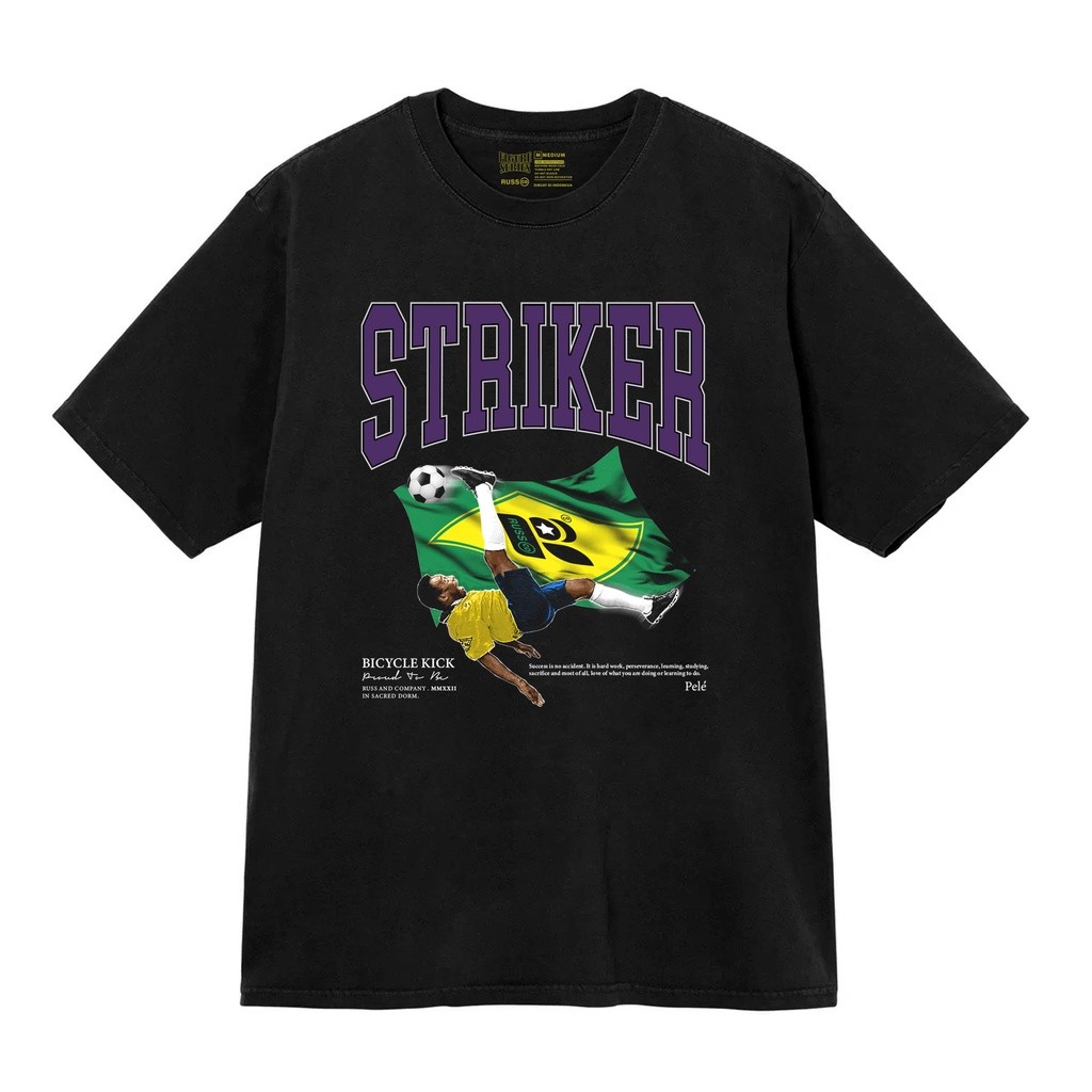 (COD) Russ Tshirt Kaos Pria  Kickers Black