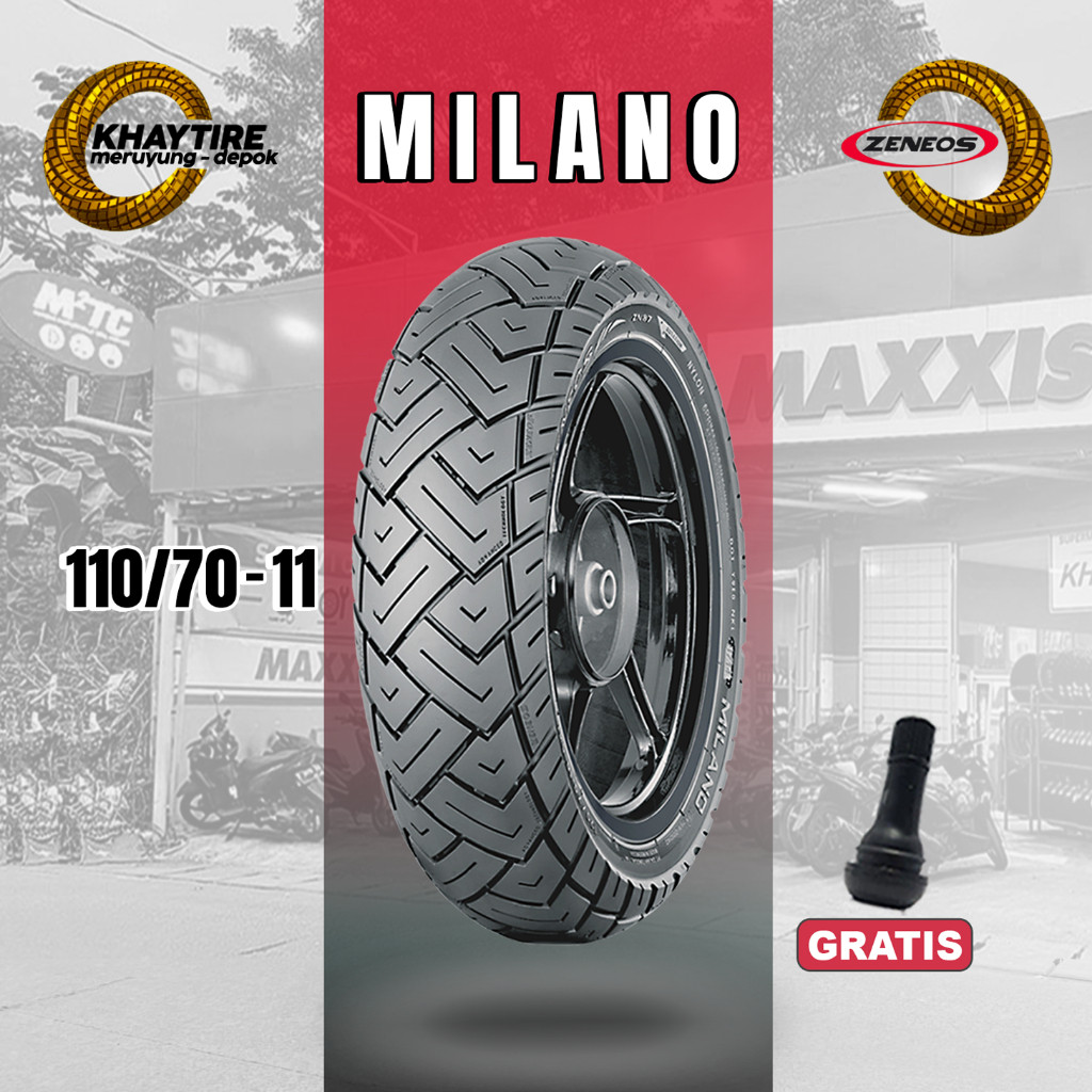 Ban Motor Vespa Matic Zeneos Milano 110/70 Ring 11 Tubeless