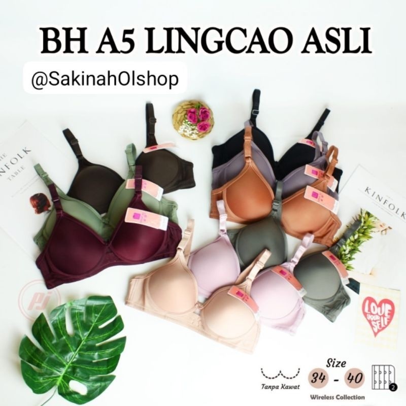 Bra lingcao A5 kait 2/bh lingcao cup kecil BISA PILIH WARNA