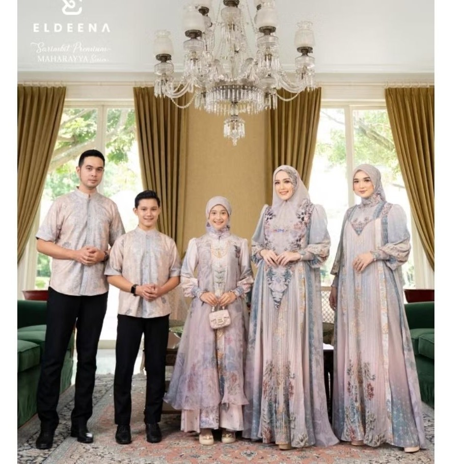 NEW MAHARAYYA SARIMBIT ELDEENA SYARI // KEMEJA COUPLE GAMIS ANAK PEREMPUAN LEBARAN TANAH ABANG
