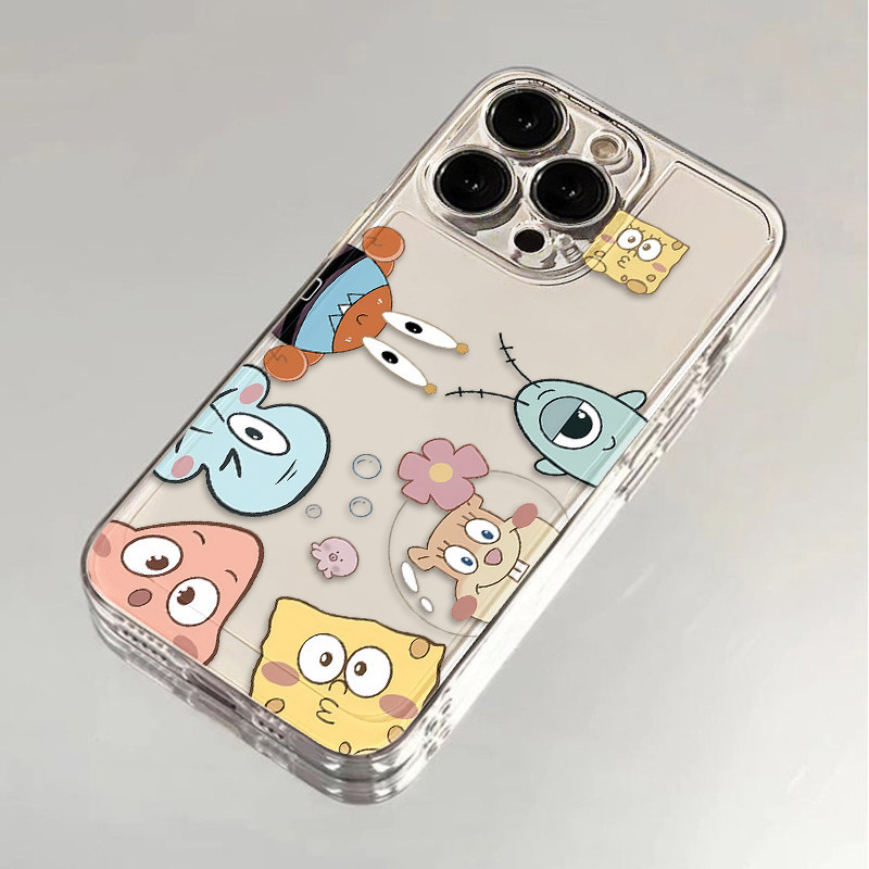 SpongeBob SquarePants Clear Casing Hp for IPhone 11 7Plus 8Plus X XS Max Cover for IPhone 12 Pro for