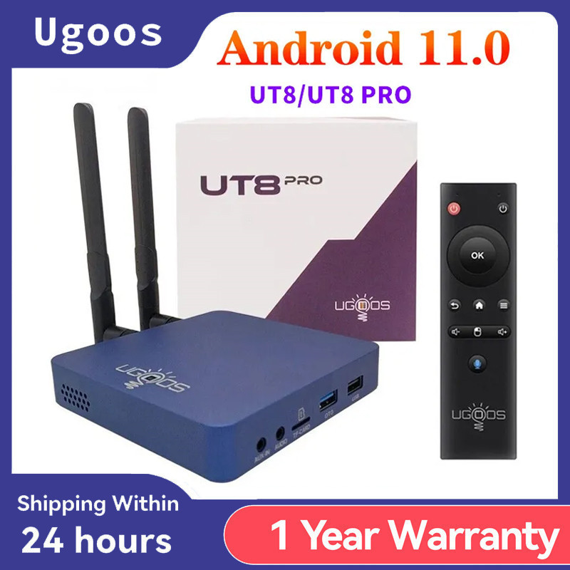 UGOOS UT8 PRO TV BOX Android 11.0 DDR4 8GB RAM 64GB ROM RK3568 WiFi6 Mea Player BT Voice Remote UT8 