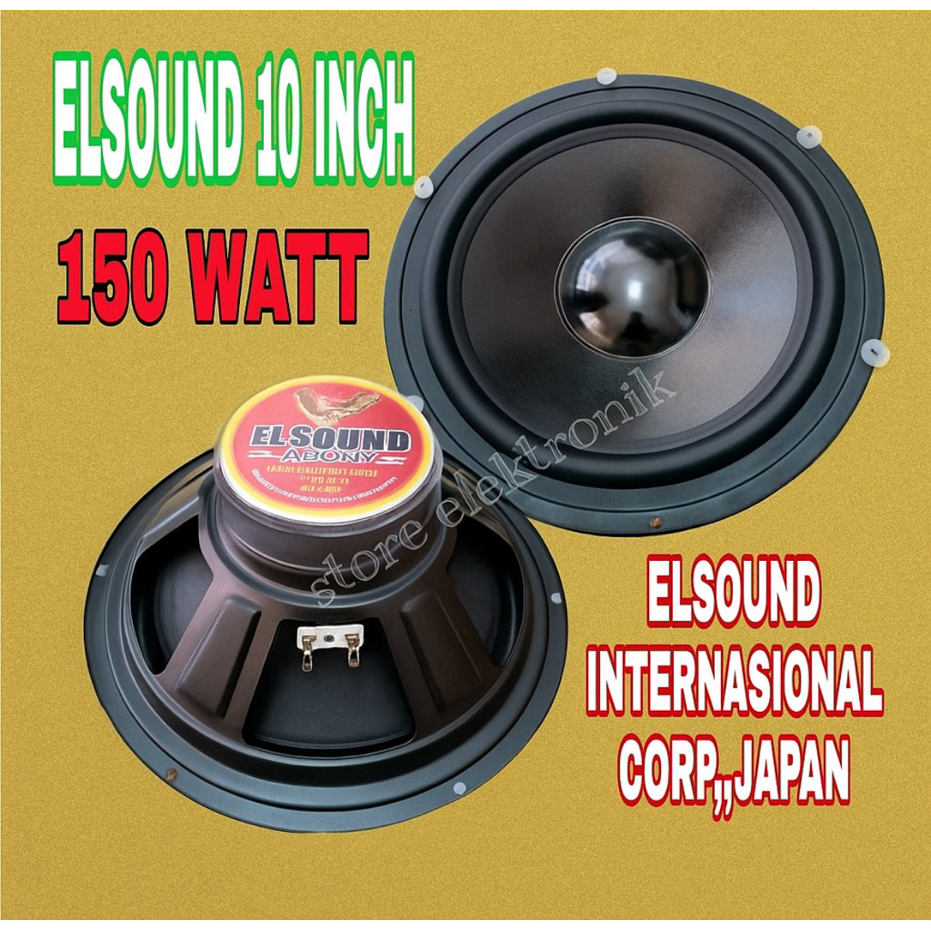 Speaker Elsound 10 Inch Woofer Bass Original - Elsound 10 Inch