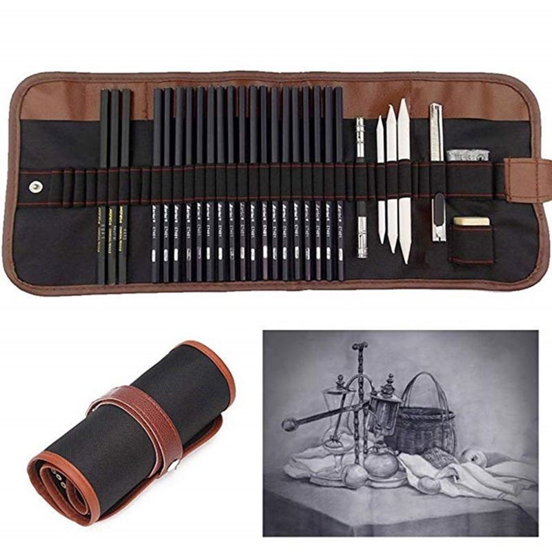 29Pcs Set Drawing Pencil Pensil Sketsa Sketch Pensil Gambar Lengkap Pensil Gambar Sketsa Dengan