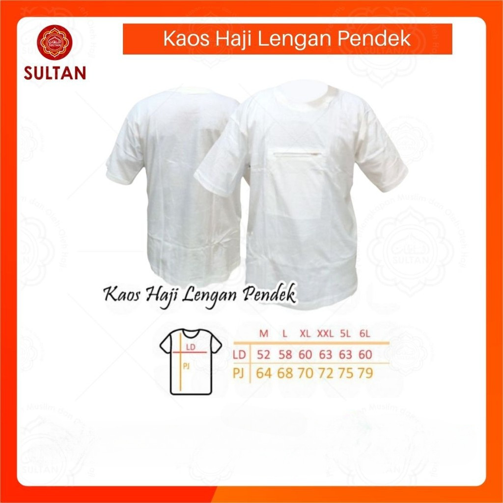 Kaos Oblong Perlengkapan Umroh Pria Kaos Putih Baju Koko Pria Perlengkapan Haji Dan Umroh