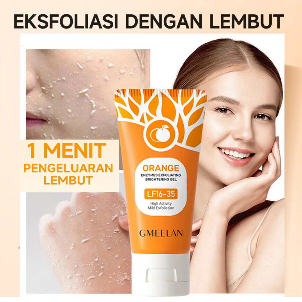 GMEELAN 1 Menit Exfoliating Gel 50g  GMEELAN Orange Whitening Peeling Gel﻿ Eksfoliasi