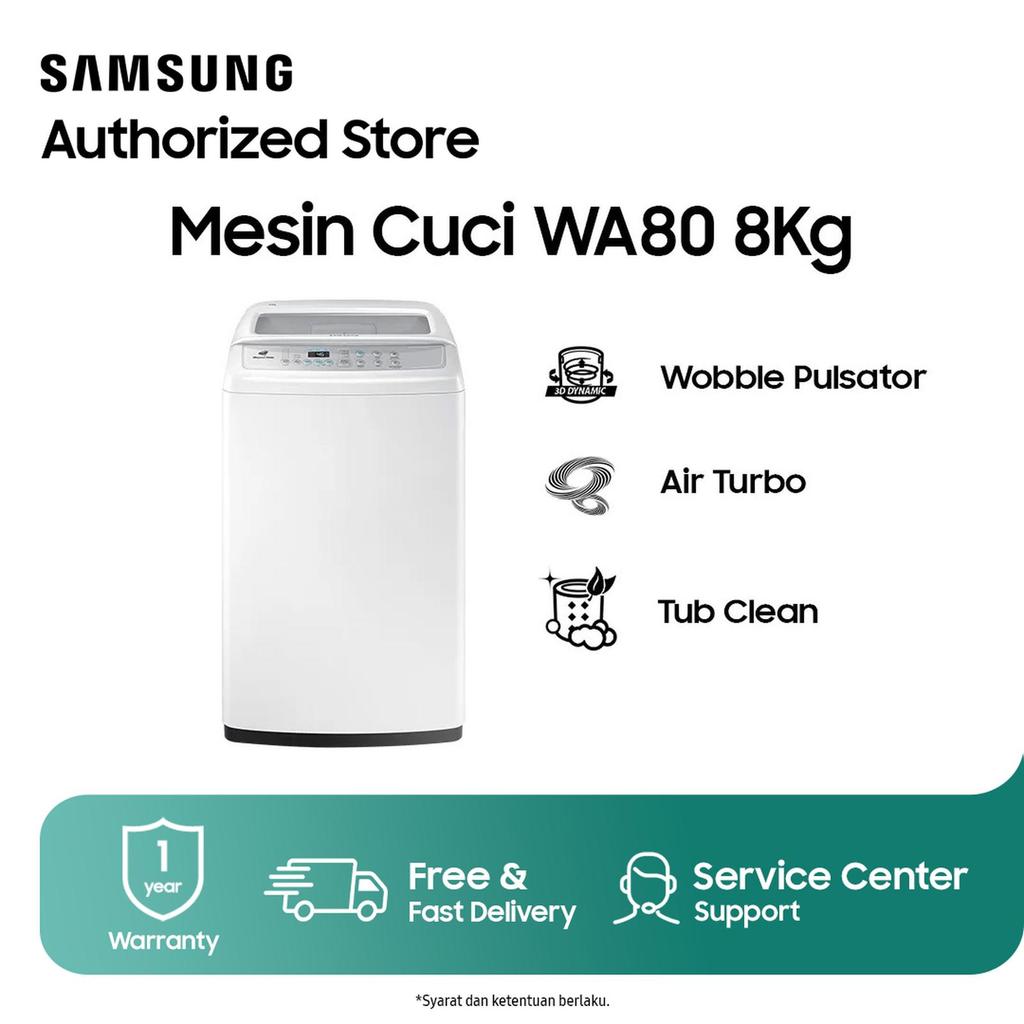 Mesin Cuci Samsung Top Loadig WA80H4200 Wobble 8 kg SAMSUNG WA80