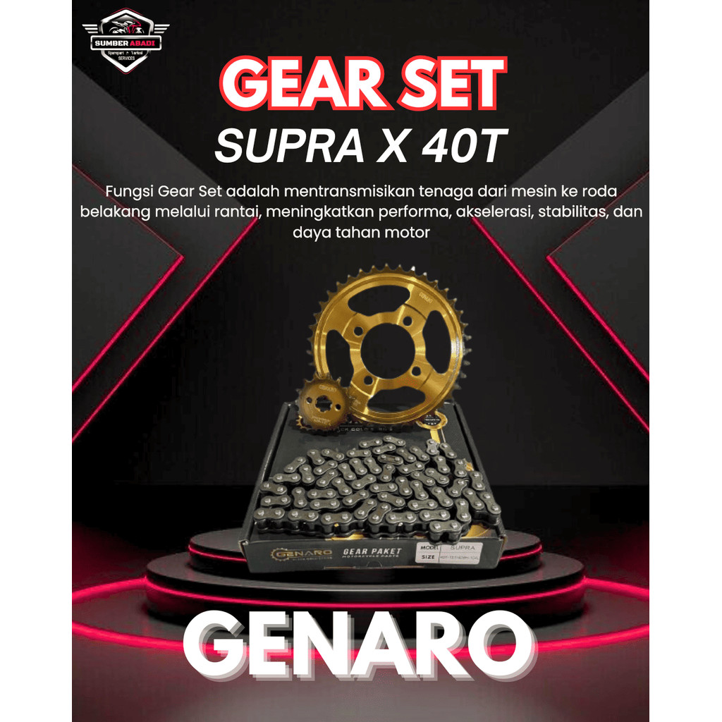 Genaro Gear Set Supra X 40T