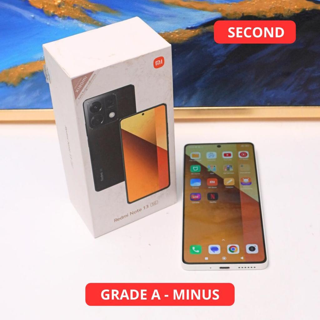 XIAOMI REDMI NOTE 13 8/256 GB GRADE A - MINUS HP SECOND ORIGINAL SINAR MUTIARA CELL