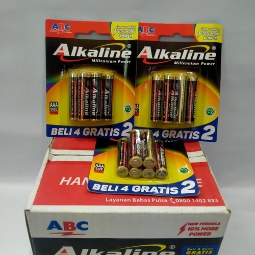 Baterai Alkaline ABC AAA isi 6 / 1 box isi 12 pack. / baterai Alkaline A3 isi 6 original