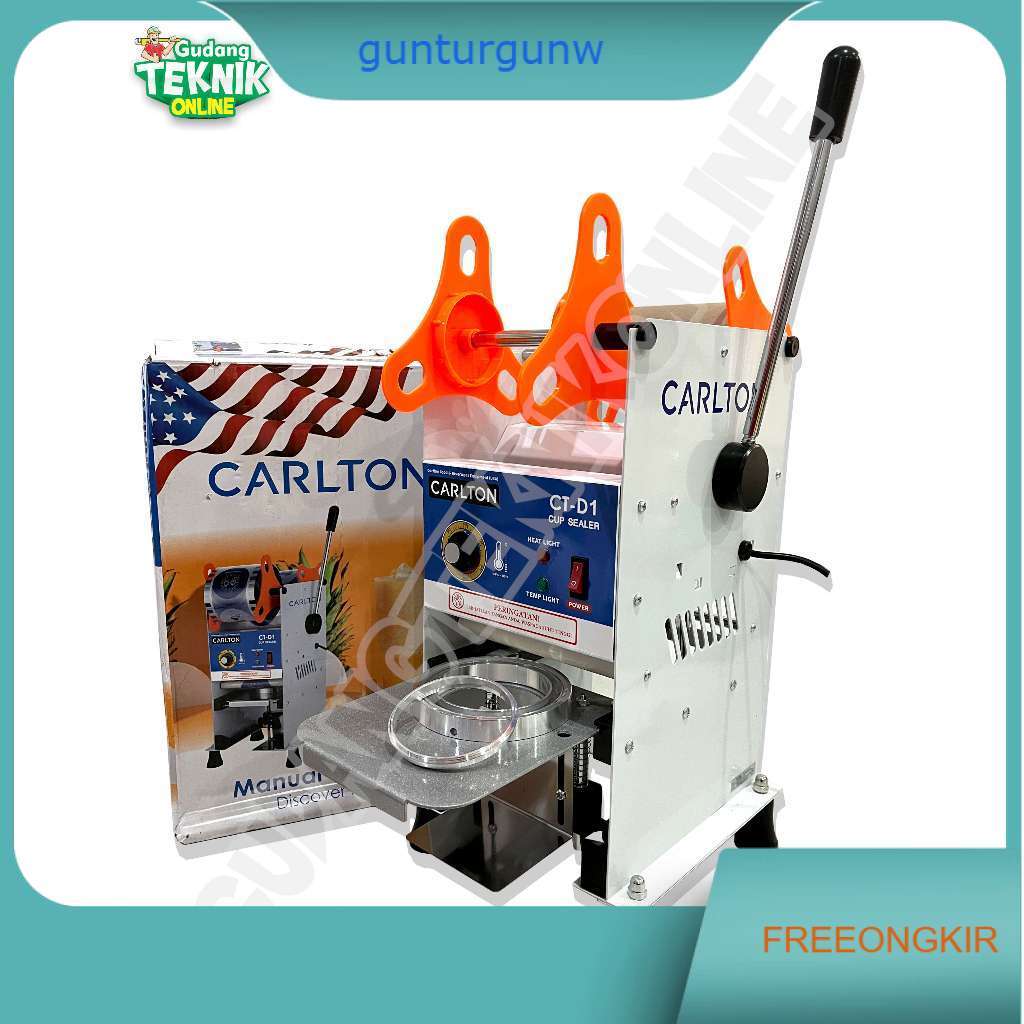 Mesin Cup Sealer CARLTON CT-D1 / Alat Press Pres Gelas Plastik D1 16-22Oz Mesin Penyegel Sealer Sege