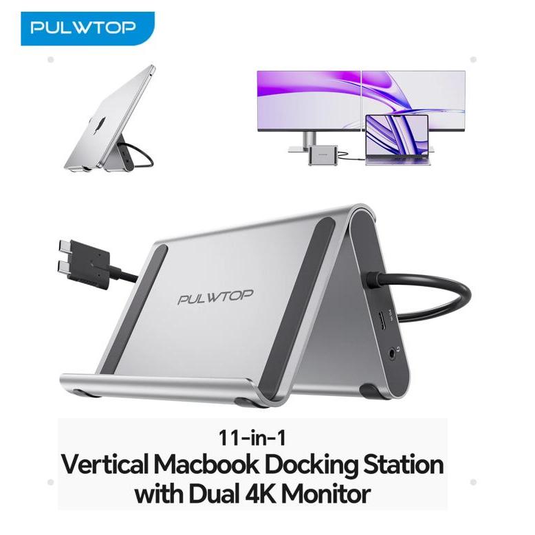PULWTOP BD239B DOCKING STATION DUAL MONITOR 4K@60Hz FOR MacBook Pro/Air M3 Pro/M4 DOCKING STATION ST