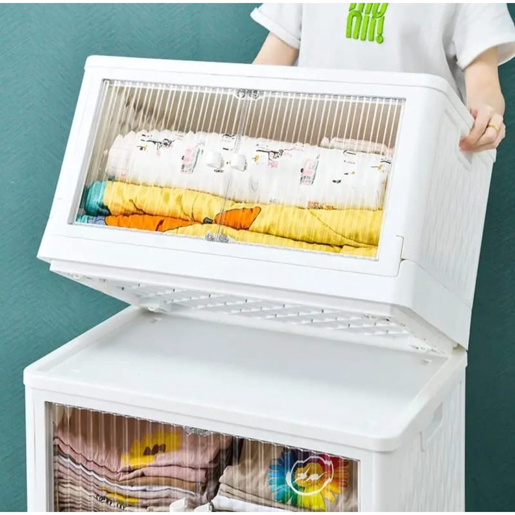 Container Box/ Lemari Susun Lipat/ Storage Organizer/ Fording Box Plastik