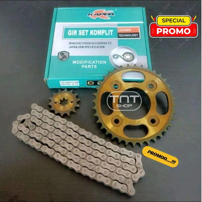 Gearset Girset paket SUPRA X 125 supra fit new revo gigi tarik rantai roda Gear set gir set supra Mo