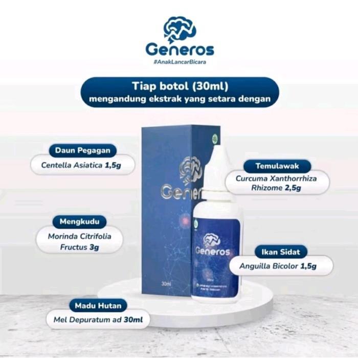 Generos Speech Delay 1 Botol Vitamin Nutrisi Untuk Kecerdasan Otak Anak