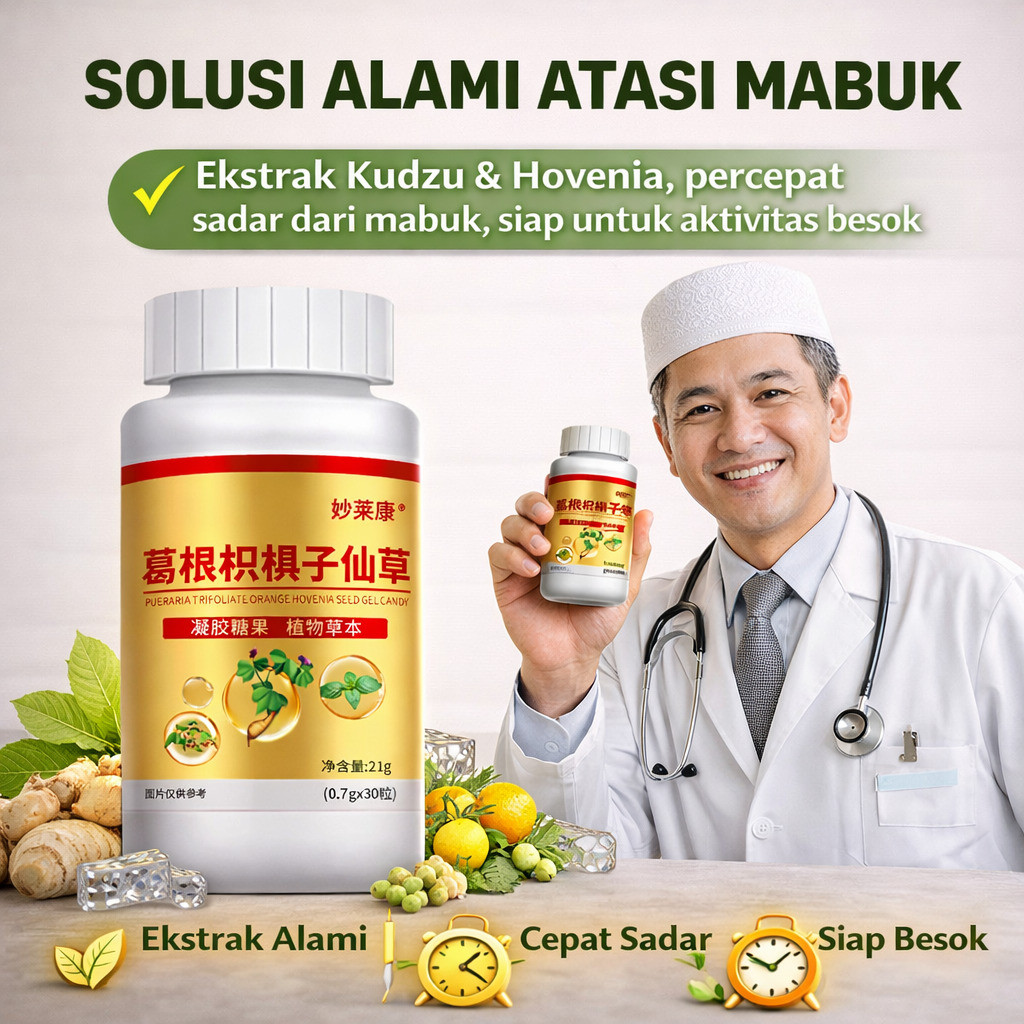 [Beli 1 Gratis 1] Pueraria Mirifica Cordyceps Sinensis Tablet Gel Candy Health Tablet Pueraria Lobat