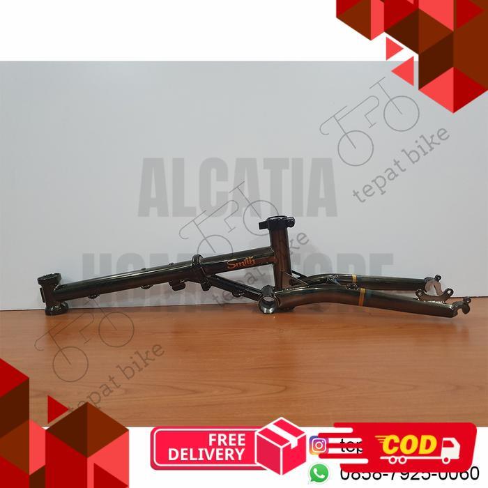 Frame sepeda Lipat 16 chromoly merk SMITH - Dark - Gold -alca