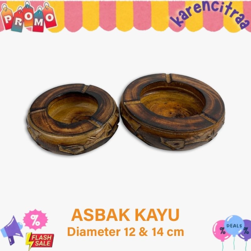 Asbak Kayu Ukir Tulisan Bali - Asbak Bali - Asbak Kayu - Asbak Rokok Kayu Murah - Bali Ashtray - Asb