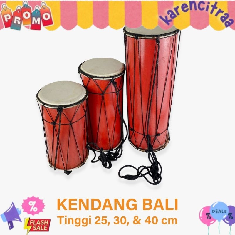Kendang Bali - Gendang Bali - Alat Musik Bali - Jimbe - Mainan Anak - Mainan tradisi bali - Mainan T