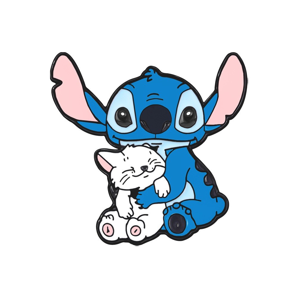 TINYSTATION - STITCH Pin Bros stitch kartun Bros Topi Pin Baju Tas Lucu Kartun PIN-015