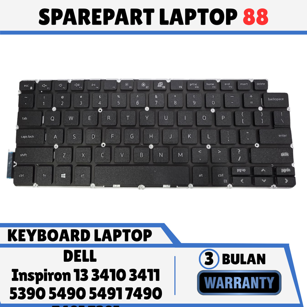Keyboard Dell Inspiron 13 3410 3411 5390 5490 5491 7490 7491 7391