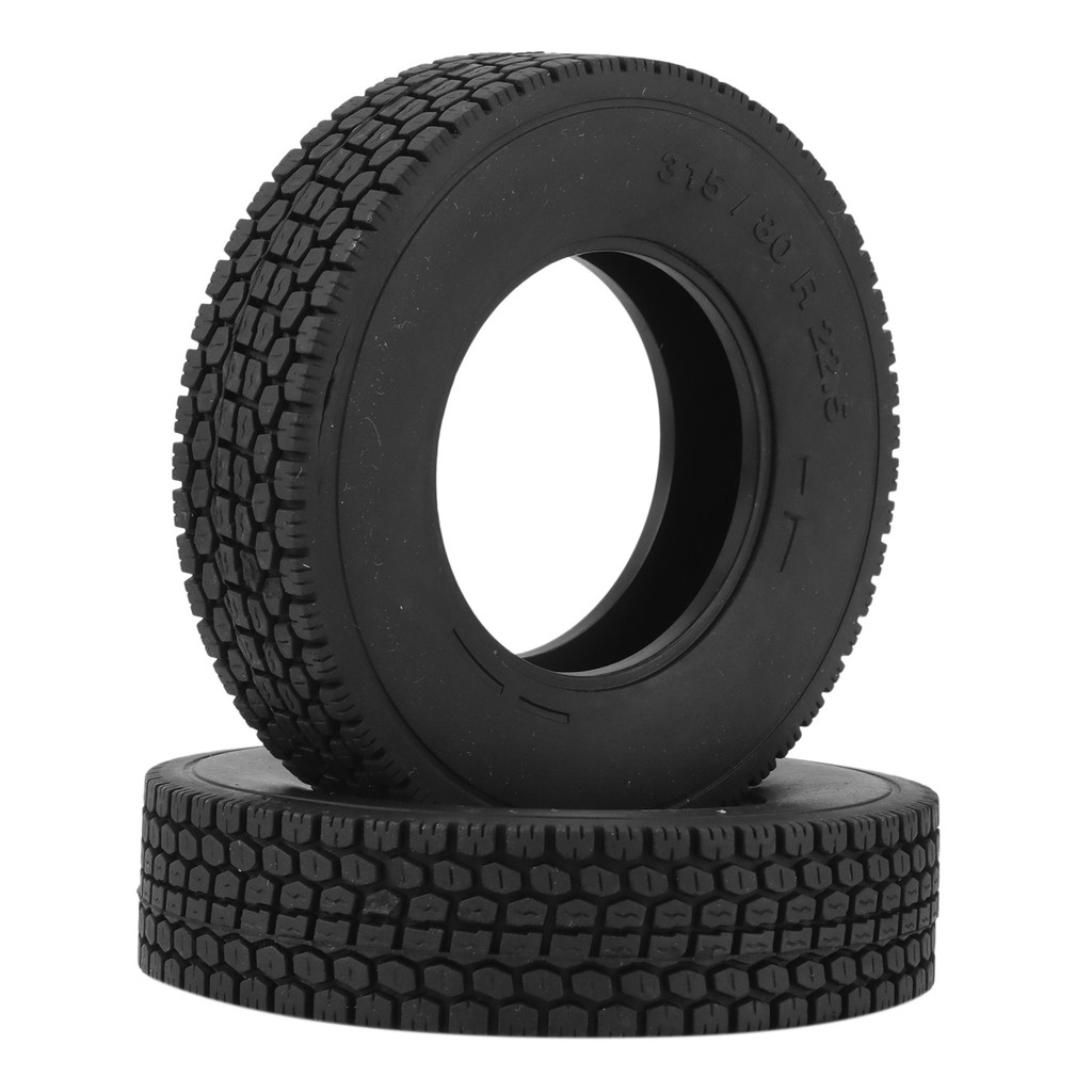 4Pcs 1.55 Rubber Wheel Tires Tyre For Tamiya 1/14 RC Trailer Tractor Truck Upgrade Parts