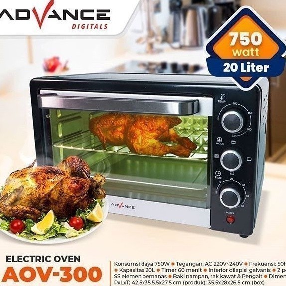 Oven listrik advance AOV300 - 20L / Oven advance AOV300