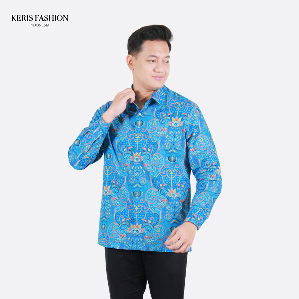 Keris Gallery Kemeja Batik Slim Fit Pria Lengan Panjang Keris Wismala Ratri